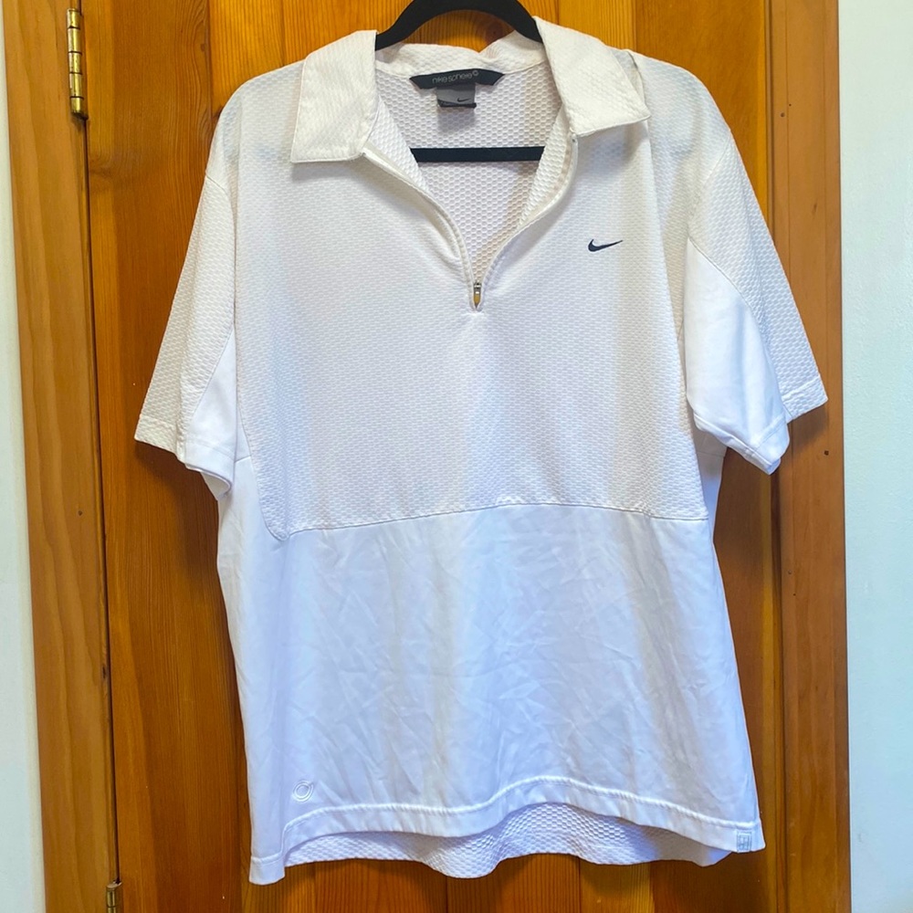 Nike Sphere Golf Polo, White, Mens Large